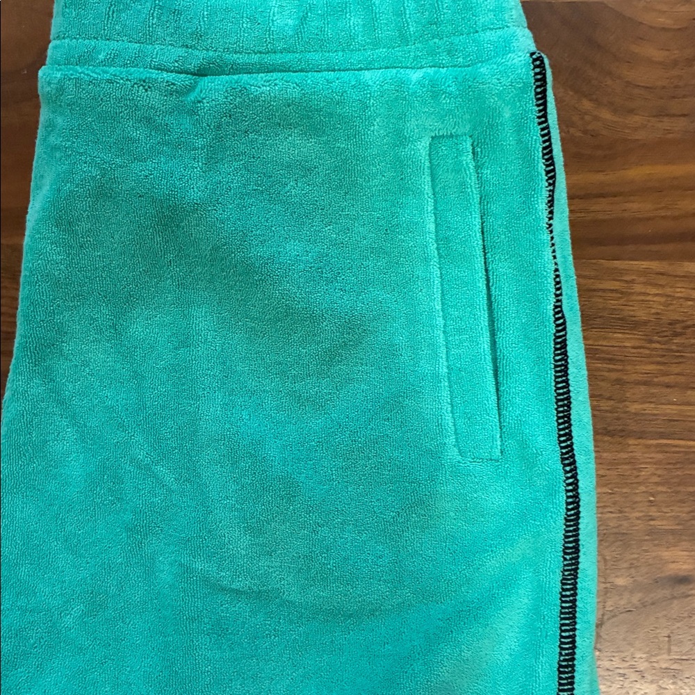 NWT - Burberry Teal Terry Shorts 10 Y - Picture 8 of 9